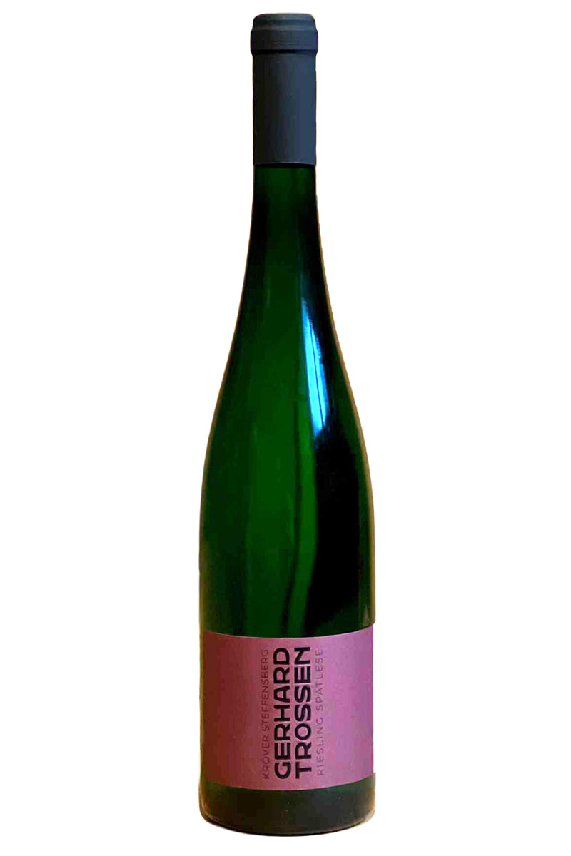 Riesling Spätlese Kröver Steffensberg, Gerhard Trossen, Mosel, Duitsland. Halfzoete witte wijn.
