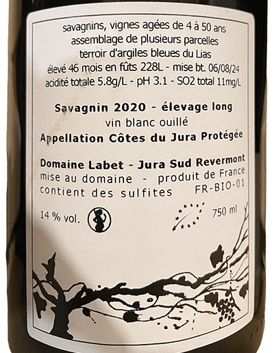 Savagnin Elevage Long, Labet, Jura - Lekker Sapje - Wijn voor mensen met humor