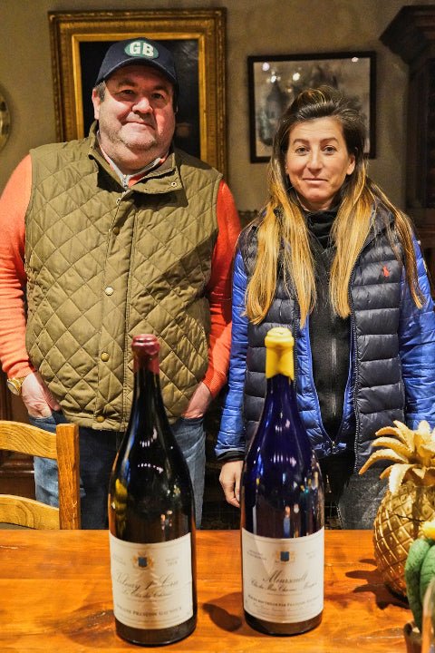 Francois en Claudine Gaunoux, wijnmaakster bij Domaine Francois Gaunoux, Meursault, Bourgogne, Frankrijk