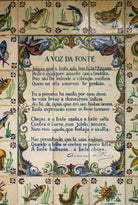 Quinta do Montalto, DO-Lisboa, Portugal, tegeltableau A voz da fonte met gedicht van Acacio de Palva