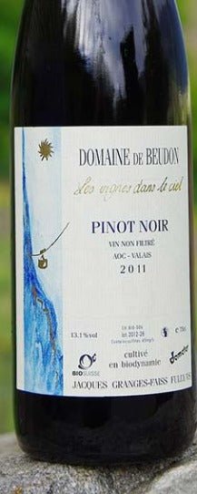 Pinot Noir, Domaine de Beudon, Valais, Zwitserland - Lekker Sapje - Wijn voor mensen met humor